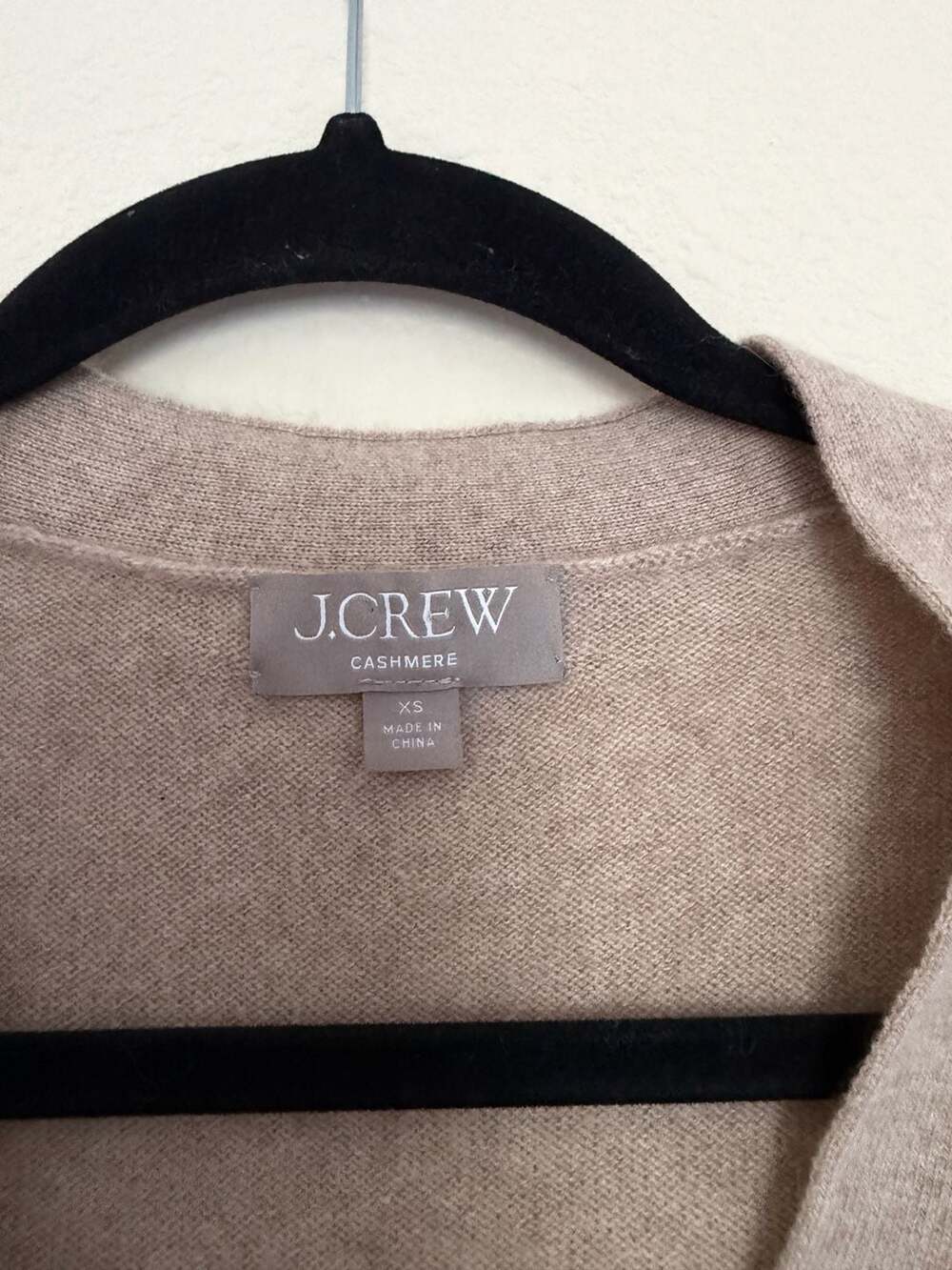J.Crew Relaxed 100% Cashmere V-Neck Cardigan in Heather Camel - Picture 3 of 6